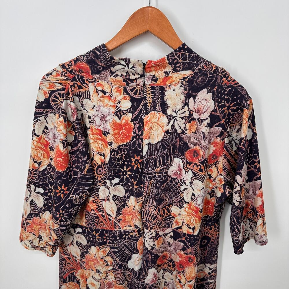 SOFT SURROUNDINGS Adamaris Floral 3/4 Sleeve Maxi Dress // XL Petite - Picture 9 of 12